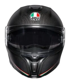 AGV Sportmodular Carbon Tricolore Helmet Matte Black / XL [Blemished - Very Good] -Motorcycle Helmet Shop agv sportmodular carbon tricolore helmet matte black xl blemished very good matte black 3