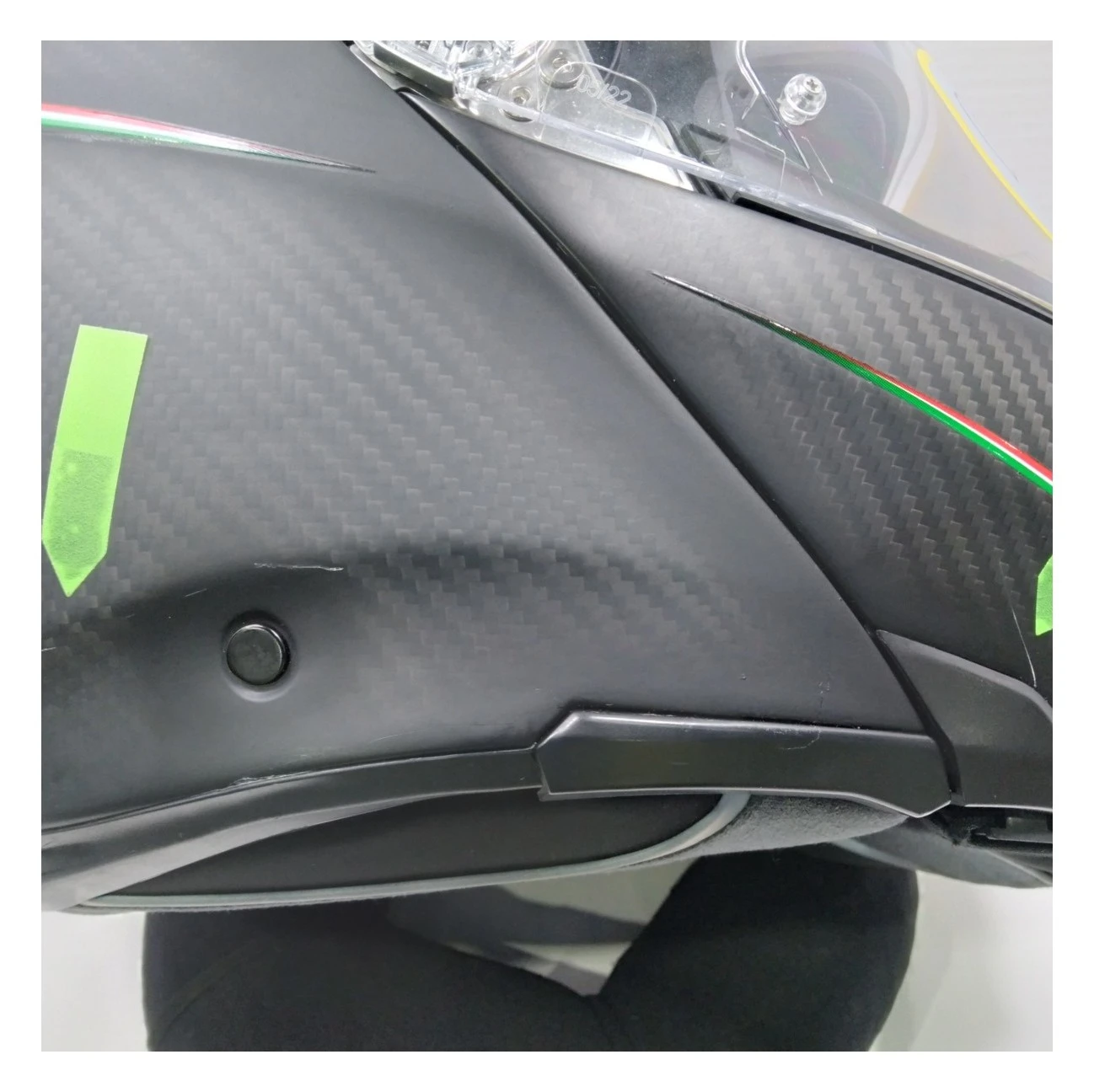 AGV Sportmodular Carbon Tricolore Helmet Matte Black / XL [Blemished - Very Good] -Motorcycle Helmet Shop agv sportmodular carbon tricolore helmet matte black xl blemished very good matte black 9