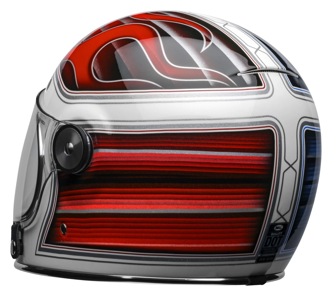 Bell Bullitt Barracuda SE Helmet Bell Helmets Bell Bullitt Barracuda SE Helmet -Motorcycle Helmet Shop bell bullitt barracuda se helmet red white blue 4