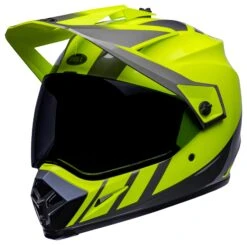 Bell Helmets Bell MX-9 Adventure Mips Dash Helmet -Motorcycle Helmet Shop bell helmets mx9 adv mi dash hi viz yellow grey