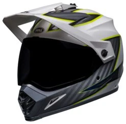 Bell Helmets Bell MX-9 Adventure Mips Dalton Helmet -Motorcycle Helmet Shop bell mx9 adventure mips dalton helmet white grey hi viz yellow