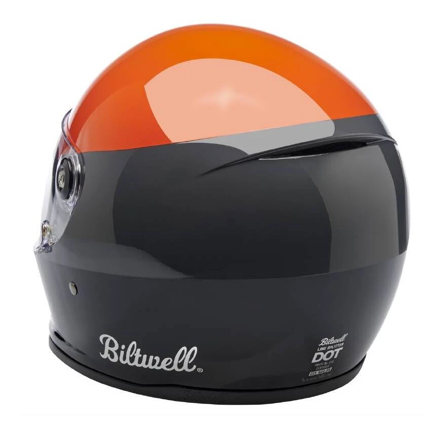 Biltwell Lane Splitter Podium Helmet Biltwell Lane Splitter Podium Helmet -Motorcycle Helmet Shop biltwell lane splitter podium helmet orange grey black 2