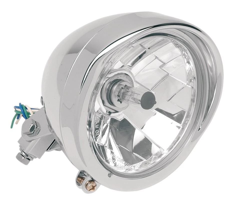 Drag Specialties 5 3/4" Diamond Style Bottom-Mount Headlight Assembly With Visor Drag Specialties 5 3/4" Diamond Style Bottom-Mount Headlight Assembly With Visor -Motorcycle Helmet Shop drag specialties head lt534 clr w visr 1