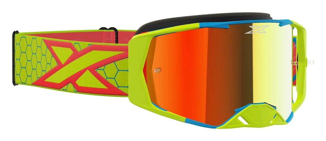 EKS Lucid Goggles EKS Lucid Goggles -Motorcycle Helmet Shop eks lucid goggles flo yellow fire cyan