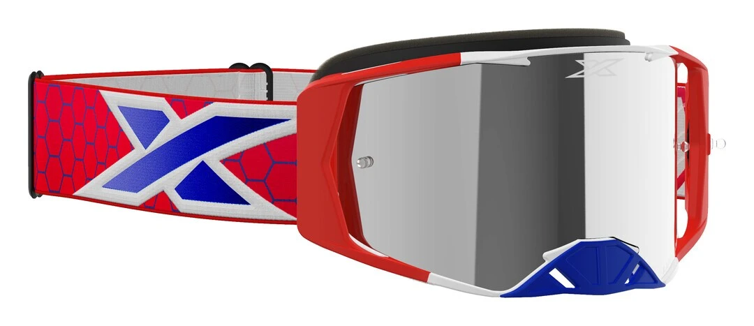 EKS Lucid Goggles EKS Lucid Goggles -Motorcycle Helmet Shop eks lucid goggles red white blue