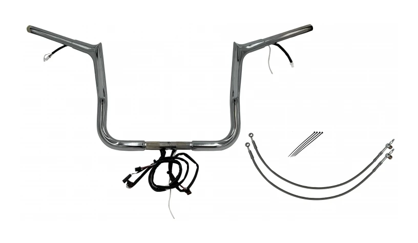 Fat Baggers Inc. 1 1/4" Plug & Play Pointed Top Handlebar Kit For Harley Touring 2014-2015 -Motorcycle Helmet Shop fat baggers inc114 plug play pointed top handlebar kit for harley touring20142015