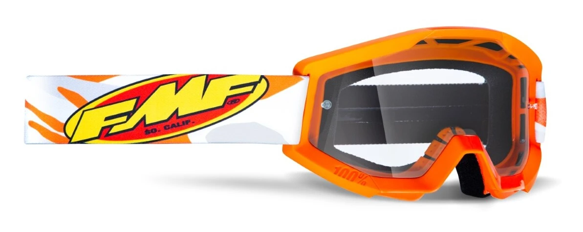 FMF PowerCore Clear Lens Goggles FMF PowerCore Clear Lens Goggles -Motorcycle Helmet Shop fmf powercore clear lens goggles 1