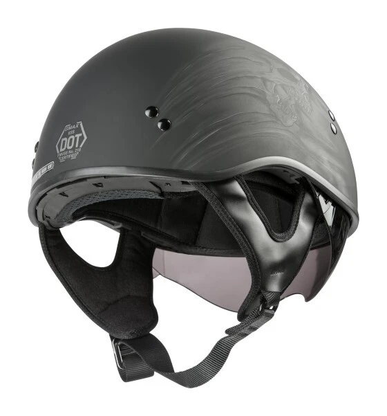 GMax HH65 Ritual Naked Helmet GMax HH65 Ritual Naked Helmet -Motorcycle Helmet Shop g max hh65 naked devotion helmet matte black silver 3