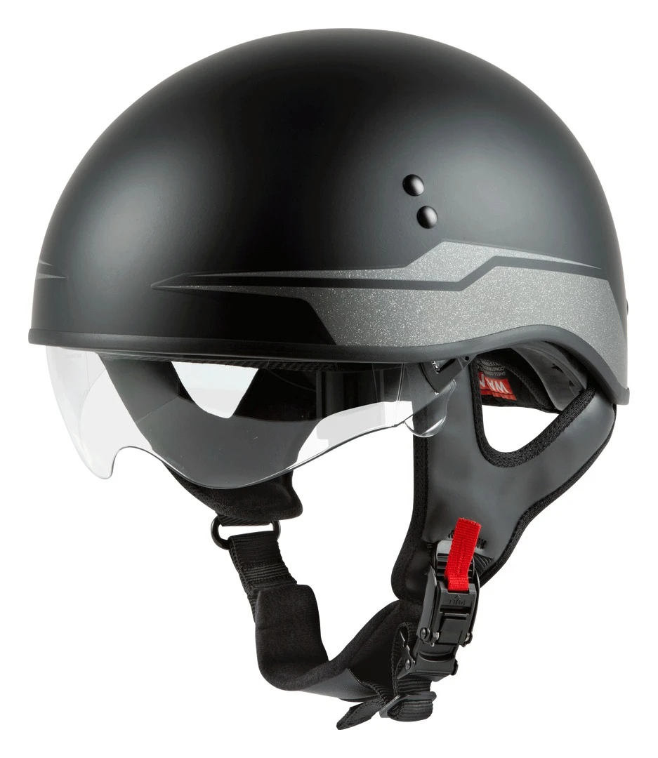 GMax HH65 Source Naked Helmet GMax HH65 Source Naked Helmet -Motorcycle Helmet Shop g max hh65 source naked helmet black silver 1