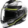 HJC I71 Nior Helmet -Motorcycle Helmet Shop hj ci71 nior helmet white black hi viz yellow