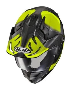 HJC DS-X1 Synergy Helmet -Motorcycle Helmet Shop hjcdsx1 synergy helmet black hi viz 2