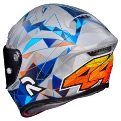 HJC RPHA 1N Espargaro Helmet -Motorcycle Helmet Shop hjcrpha1 n espargaro helmet silver blue orange 3