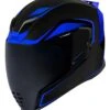 Icon Airflite Crosslink Helmet Black/Blue / LG [Open Box] -Motorcycle Helmet Shop icon airflite crosslink helmet black blue lg open box black blue