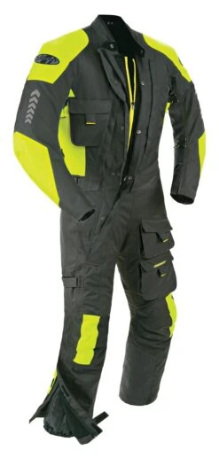Joe Rocket Survivor Suit -Motorcycle Helmet Shop joe rocket survivor suit black hi viz neon