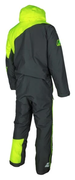 Klim Railslide One-Piece Suit -Motorcycle Helmet Shop klim railslide one piece suit grey hi viz yellow 1