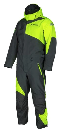 Klim Railslide One-Piece Suit -Motorcycle Helmet Shop klim railslide one piece suit grey hi viz yellow