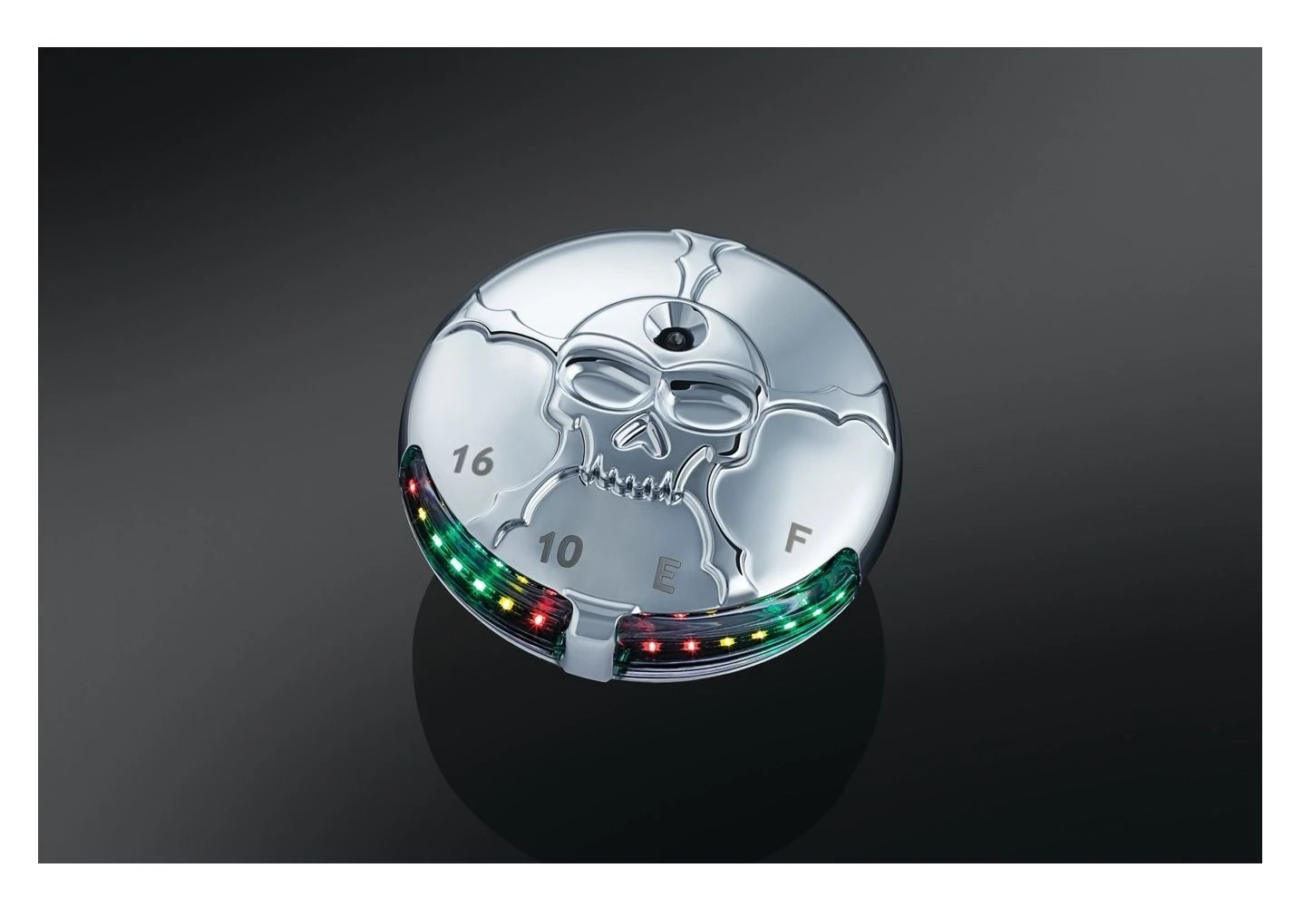 Kuryakyn Zombie LED Fuel And Battery Gauge For Harley 1988-2018 Kuryakyn Zombie LED Fuel And Battery Gauge For Harley 1988-2018 -Motorcycle Helmet Shop kuryakyn zombie led fuel and battery gauge for harley19882015 chrome