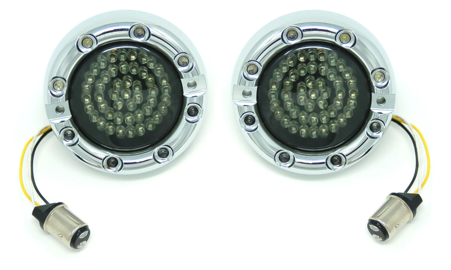 Letric Lighting Co. Premium LED Halo Bezel Turn Signal Inserts For Harley 1986-2022 -Motorcycle Helmet Shop letric lighting co premium led halo bezel turn signal inserts for harley19862018 3