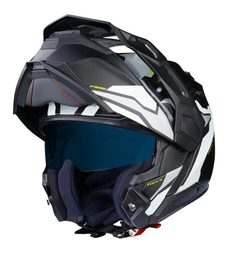 Nexx X Vilijord Carbon Light Nomad Helmet Black/White / LG [Open Box] -Motorcycle Helmet Shop nexx x vilijord carbon light nomad helmet black white lg open box black white 2