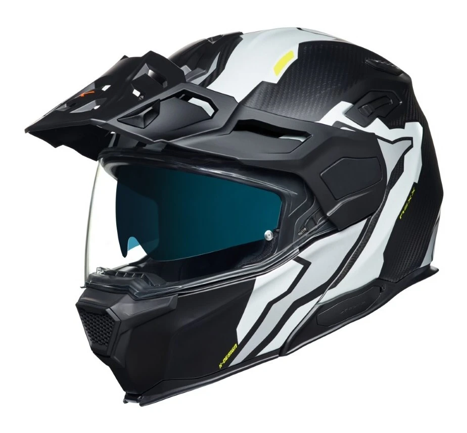 Nexx X Vilijord Carbon Light Nomad Helmet Black/White / LG [Open Box] -Motorcycle Helmet Shop
