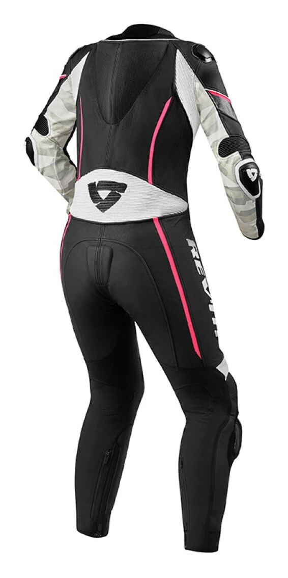 REV'IT! Xena 3 Women's Race Suit REV'IT! Xena 3 Women's Race Suit -Motorcycle Helmet Shop revit xena3 womens race suit black pink 1
