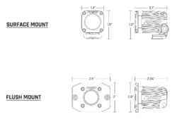Rigid Ignite Mini LED Pod Light Kit - Dual Pack 6 Rigid Ignite Mini LED Pod Light Kit - Dual Pack -Motorcycle Helmet Shop rigid ignite mini led pod light kit dual pack
