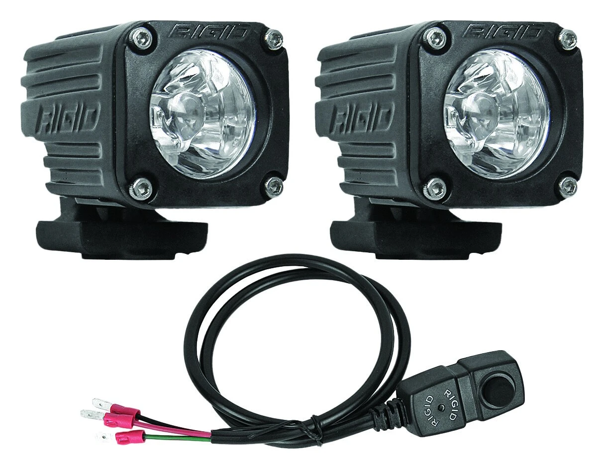 Rigid Ignite Mini LED Pod Light Kit - Dual Pack Rigid Ignite Mini LED Pod Light Kit - Dual Pack -Motorcycle Helmet Shop rigid ignite spot led light w surface mount