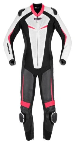 Spidi Track Perforated Pro Women's Race Suit -Motorcycle Helmet Shop spidi track lady perf pro black pink