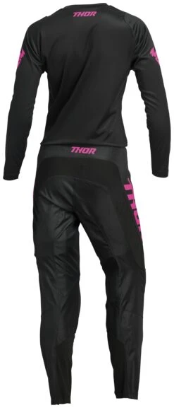 Thor Sector Minimal Women's Jersey -Motorcycle Helmet Shop thor sector womens jersey black fuchsia 3
