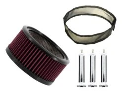 Trask Assault Big Power Air Filter Kit -Motorcycle Helmet Shop trask big power air filter kit chrome