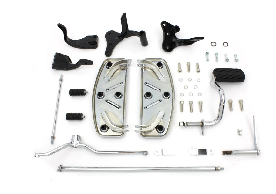 V-Twin Mfg. Rider Floorboard Kit For Harley Dyna 1996-2005 V-Twin Mfg. Rider Floorboard Kit For Harley Dyna 1996-2005 -Motorcycle Helmet Shop v twin mfg rider floorboard kit9605 fxd 1